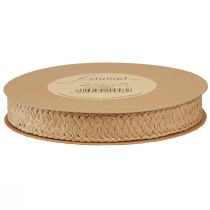 Itens Fita para presente fita de papel trançado natural 20mm 10m