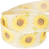 Itens Fita para presente girassóis fita amarela 40mm 15m