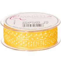 Itens Fita de presente com estampa de bolinhas, o toque final perfeito para embalagens e caixas de presente, 1,5 cm de largura, 20 m de comprimento.