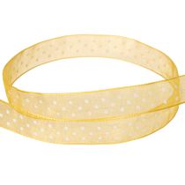 Itens Fita de presente com estampa de bolinhas, o toque final perfeito para embalagens e caixas de presente, 1,5 cm de largura, 20 m de comprimento.