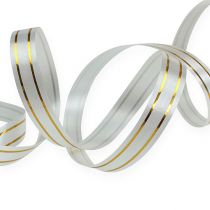 Fita dividida 2 tiras de ouro em prata 10 mm 250m
