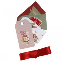 Itens Papel de embrulho Natal vermelho, branco 4 folhas num conjunto 50 × 70cm