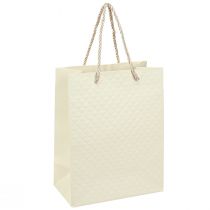 Itens Saco de presente saco de presente de papel creme 18×10×23cm 1ud