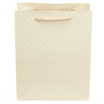 Itens Saco de presente saco de presente de papel creme 18×10×23cm 1ud