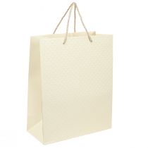 Itens Saco de presente saco de presente de papel creme 26×12×32cm 1ud