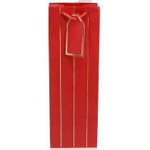 Itens Saco de presente saco de garrafa papel vermelho dourado 9×12×36cm 1ud