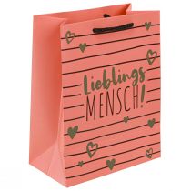 Itens Sacola de presente com corações “Pessoa favorita” papel 18×10×23cm 2 unidades