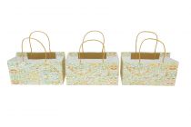 Itens Saco de presente com alças saco de presente estampado 24×12×12cm 6 unidades