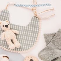Itens Sacola de presente para bebê menino - Ideal para presentear no nascimento - 23 cm - 2 unidades