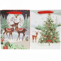 Itens Sacos de presente Saco de presente de Natal veado 24×18cm 2pcs