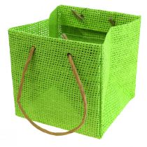 Itens Sacos para presentes tecidos com alças verde, amarelo, roxo 10,5 cm 12 unidades