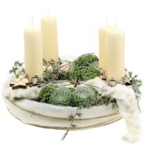 Itens Porta-velas coroa prata Ø4,8cm 4 un