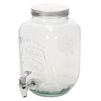 Itens Dispensador de Bebidas em Vidro com Torneira e Conjunto de 4 Copos, 25,5 cm