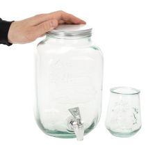 Itens Dispensador de Bebidas em Vidro com Torneira e Conjunto de 4 Copos, 25,5 cm