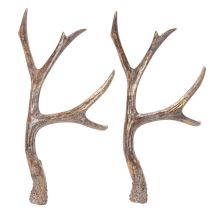 Itens Chifres decorativos artificiais, enfeites natalinos rústicos, 29 cm, 2 peças