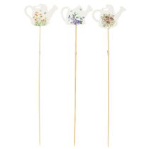Itens Estacas decorativas em formato de regador para arranjos florais e decoração de varandas, 34 cm, pacote com 12 unidades.
