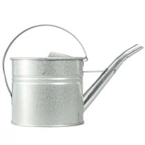 Itens Regador decorativo vintage, metal, prateado, vaso de 1,25 l
