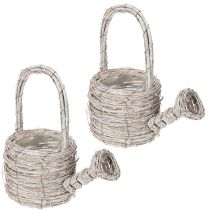 Itens Regador decorativo com um elegante design trançado para uma decoração de casa sofisticada, 26 cm