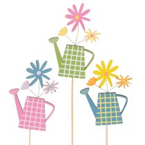 Itens Decorações de regador para enfeitar o jardim ou vasos de flores na primavera (12 peças)