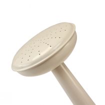 Itens Regador vintage de metal, branco creme, decorativo e funcional, ideal para plantas secas e artificiais, para uso interno, 26 cm de altura, 5 litros.