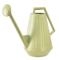 Itens Regador de 9 litros na cor verde-oliva com bico removível, prático para jardinagem e cuidados com flores, robusto, 42 cm