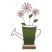 Regador decoração de mesa de metal cor ferrugem 23,5/24cm 2 unidades