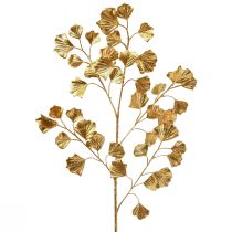 Gingko ramo decorativo planta artificial bronze glitter 84 cm
