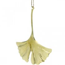 Itens Pingente de folha de ginkgo, decoração do advento, decoração de metal para outono dourado L12cm 12 peças