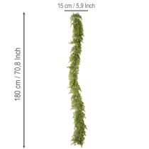 Itens Guirlanda artificial de cipreste com pinhas, 180 cm, para mesa e porta.