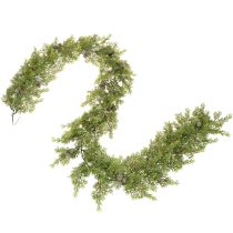 Itens Guirlanda artificial de cipreste com pinhas, 180 cm, para mesa e porta.