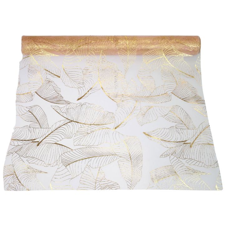 Itens Caminho de mesa outono corredor folha decoração laranja dourado 48x450cm