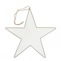 Decoração de malha estrela de metal estrela decoração de metal ouro Ø47cm