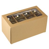 Itens Bolas de Natal de vidro, transparentes iridescentes, 7,5 cm, 12 peças