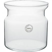 Vaso de flores vaso de vidro decorativo transparente Ø19cm H19cm