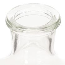 Itens Garrafa de vidro com padrão, cilíndrica, transparente, vaso decorativo, 15 cm, conjunto de 6 peças
