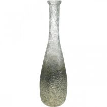 Itens Vaso de vidro de dois tons, decoração de mesa feita de vidro real transparente, prata H40cm