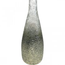 Itens Vaso de vidro de dois tons, decoração de mesa feita de vidro real transparente, prata H40cm