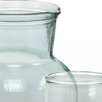 Jarro de vidro com copos, conjunto de bebidas para servir azul claro H20cm/11,5cm 5 peças