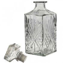 Jarra de vidro, garrafa de vidro com rolha, jarra de vidro H24cm