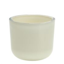 Itens Vaso de flores de vidro Ø12,5cm H11cm Creme