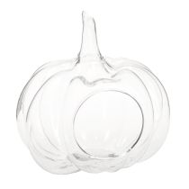 Itens Abóbora de vidro com abertura, abóbora de decoração de outono, transparente, Ø21 cm, A20 cm
