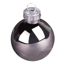 Itens Árvore de bolas de vidro Natal prata damasco Ø4cm 24 un