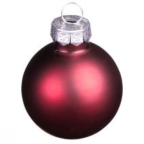 Itens Bolas de vidro Natal em mistura Bordeaux Ø3cm 22 un