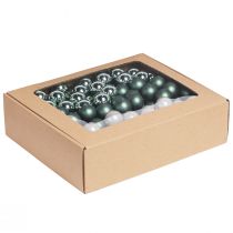 Itens Bolas de vidro em arame verde madrepérola cinza Ø25mm 140 peças