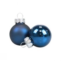 Mini bolas de Natal bolas de vidro azul Ø2,5cm 20 peças