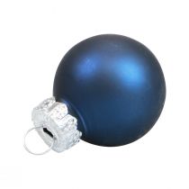 Mini bolas de Natal bolas de vidro azuis Ø2,5cm 20 unidades