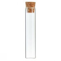 Itens Tubo de ensaio tubos de vidro decorativos mini vasos de cortiça Alt.13cm 24 unidades