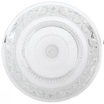 Itens Prato de vidro com pé Tigela plana de vidro com padrão transparente Ø25cm