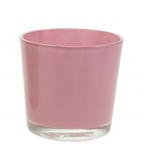 Itens Pote de vidro Ø10cm A8,5cm rosa velho