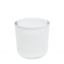 Itens Pote de vidro Ø7,8cm Alt.8cm branco